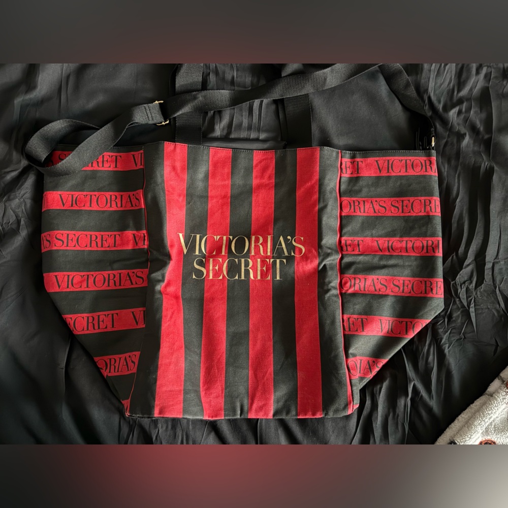 Victoria's Secret Bold Red and Black Tote